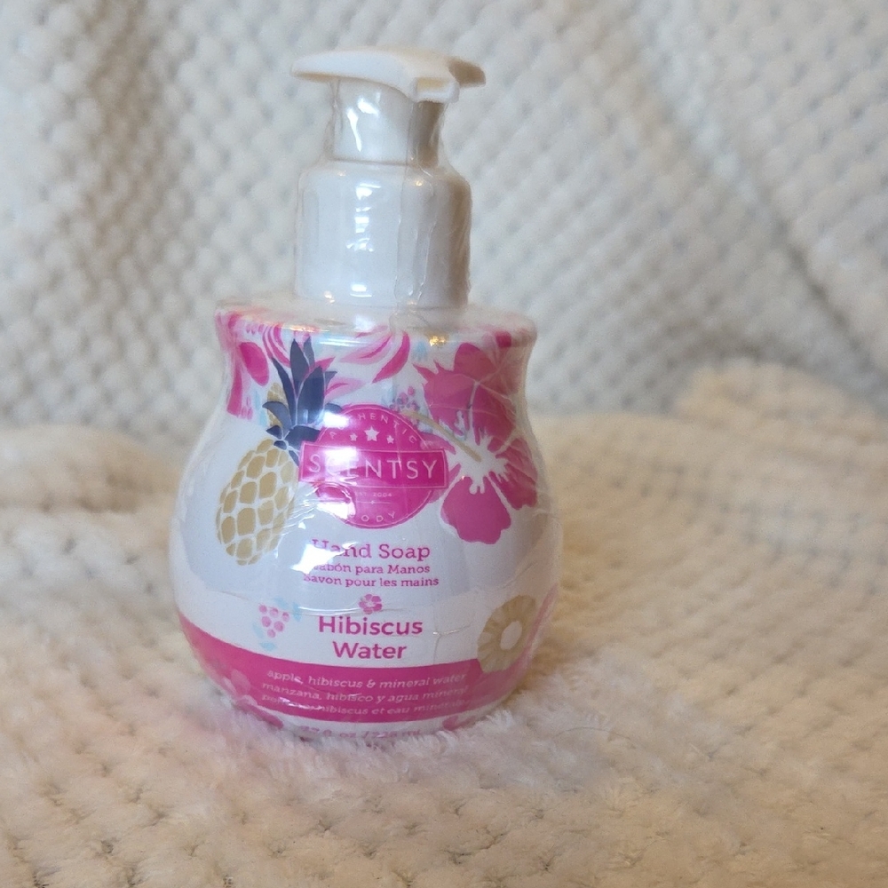 Scentsy Hibiscus Water Hand Soap - Pink and White